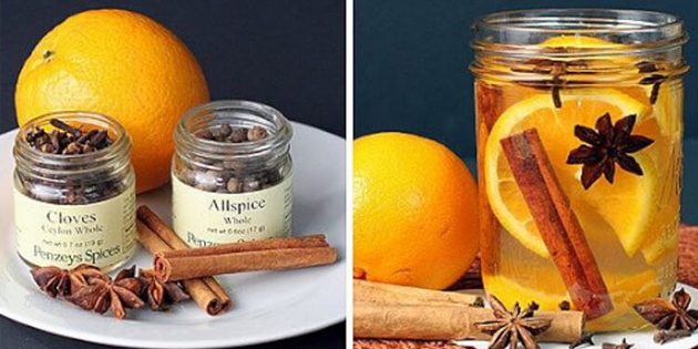 натуральные ароматизаторы для дома: Ароматизатор из апельсина, корицы, гвоздики и аниса