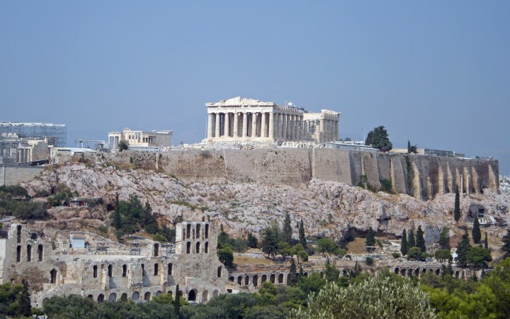 развалины афинского Акрополя