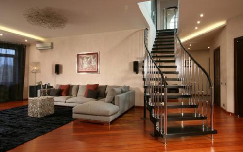 Проект дома с лестницей в гостинной. Выбор лестницы в гостиную