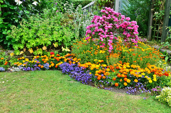 Цветник свободных очертаний, на котором мирно уживаются растения разной высоты, периода цветения и вида