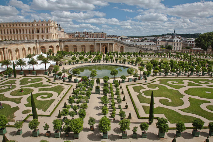 Версальский парк вид с высоты