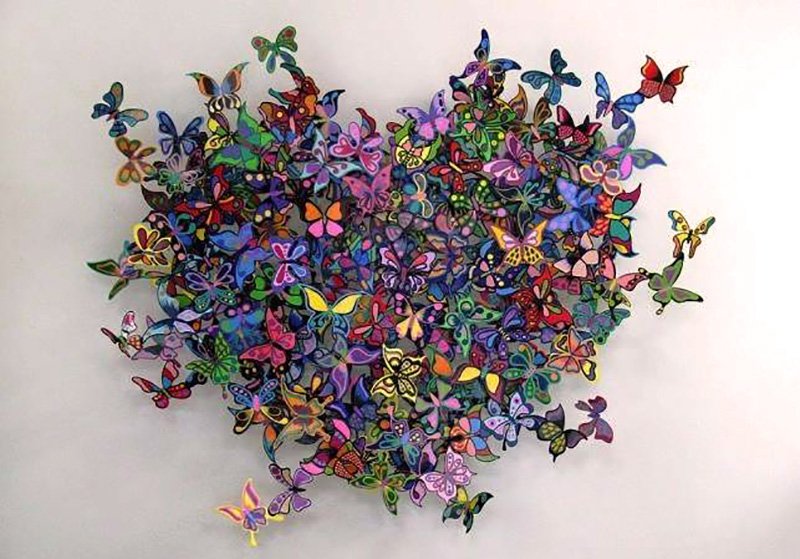 декор бабочки на стену своими руками