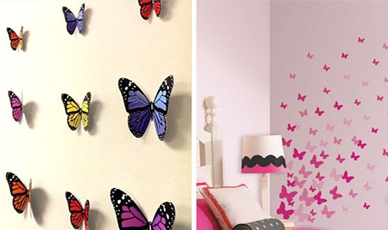 бабочки в рамке на стену