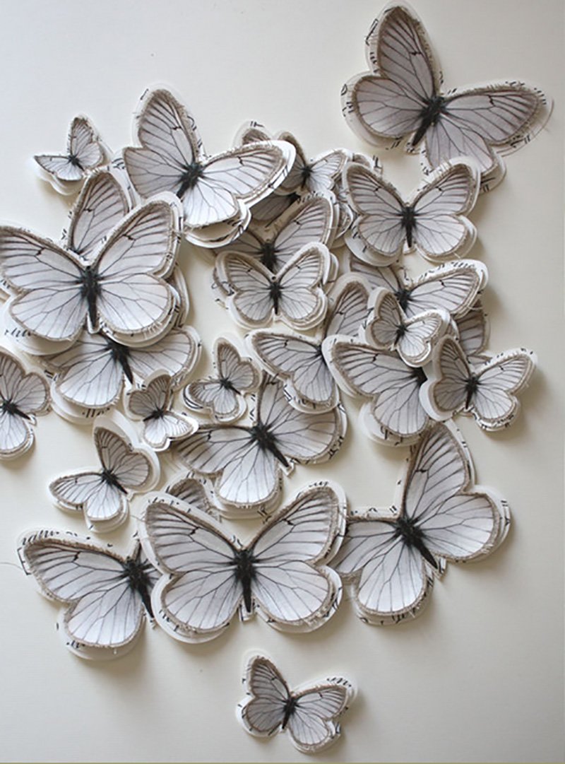 бабочки на стену в детскую