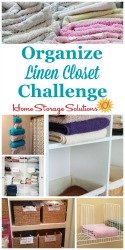 Organize Linen Closet Or Cabinet