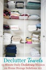How To Declutter Towels & Washcloths
