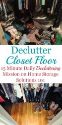 Decluttering Your Closet Floor