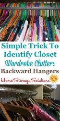 Simple Trick To Identify Closet Wardrobe Clutter: Backward Hangers