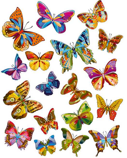 Бабочки и цветы картинки для вырезания